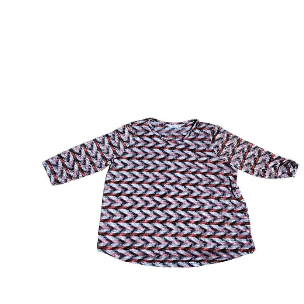 Women's ERIN LONDON 3/4 Sleeve Shimmer Top XL‎